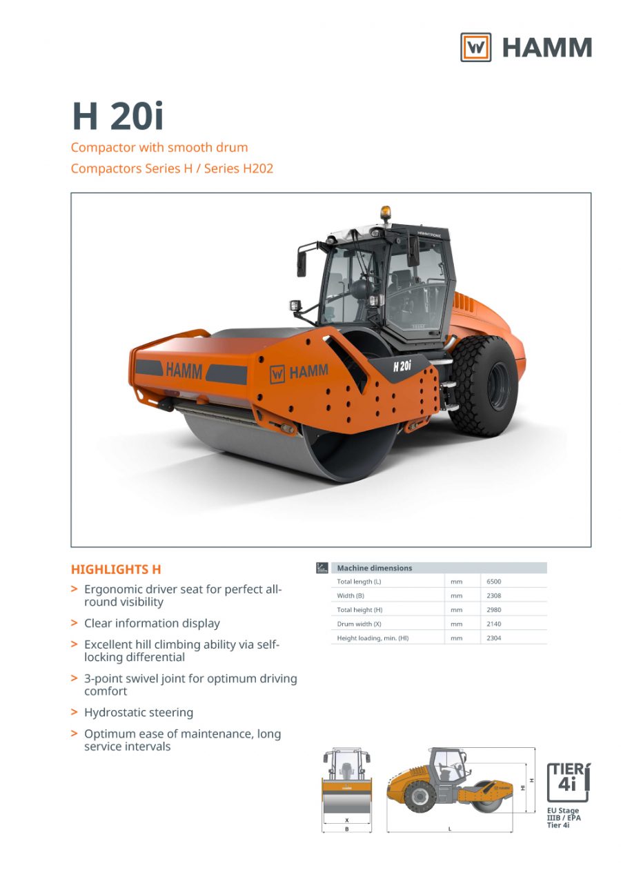 Catálogo Hamm H20i