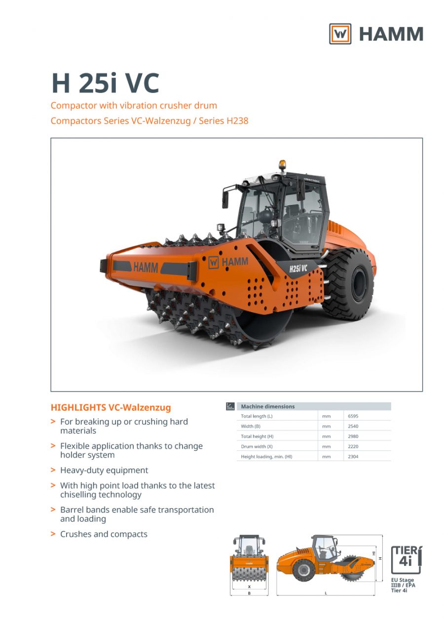 Catálogo Hamm H25i VC