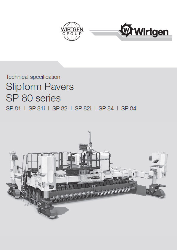 Catálogo Wirtgen SP 82i / SP 84i