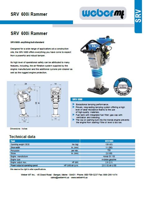 Catálogo SRV600i